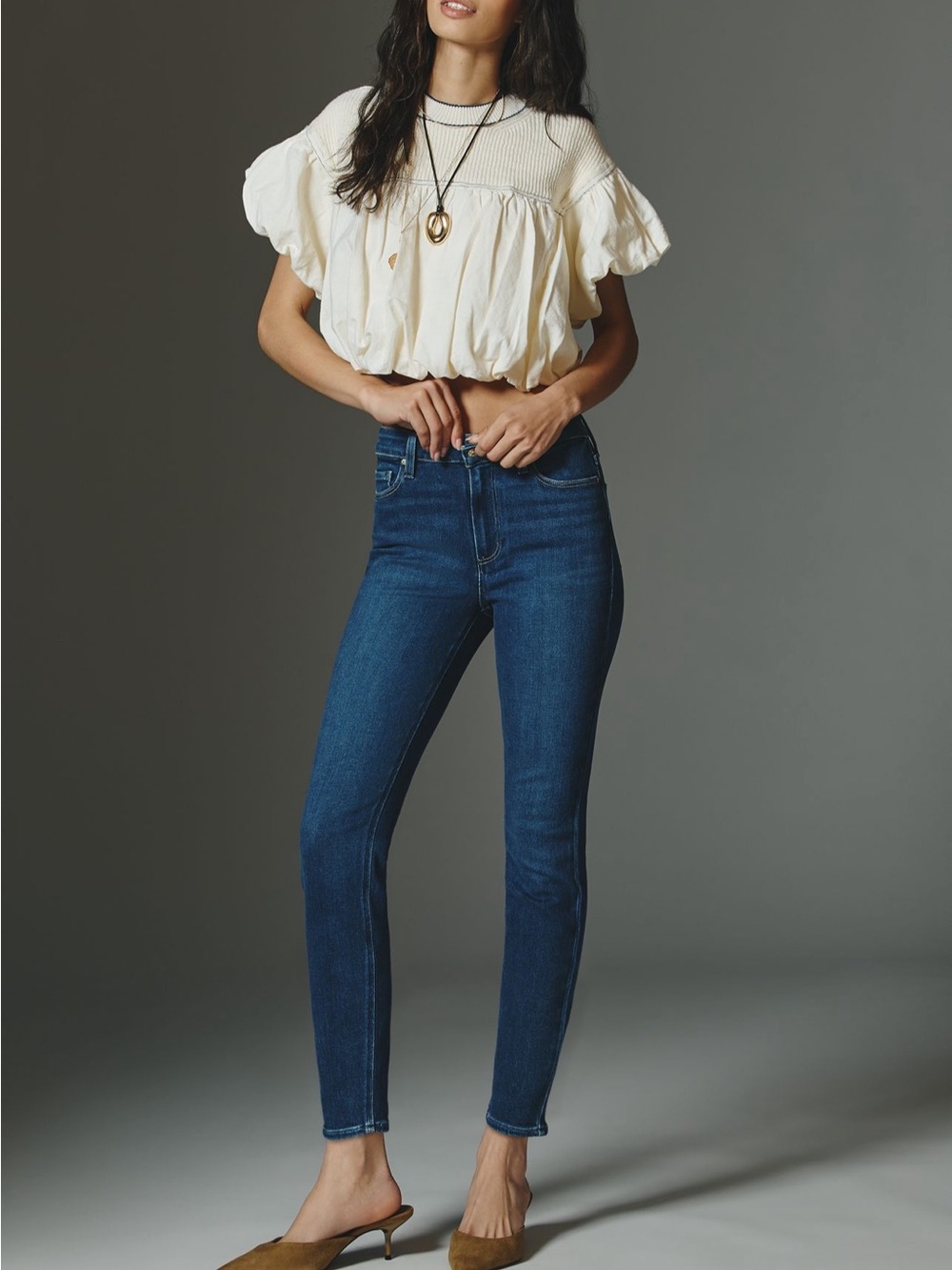 Paige Hoxton Skinny Jeans in Dark Blue